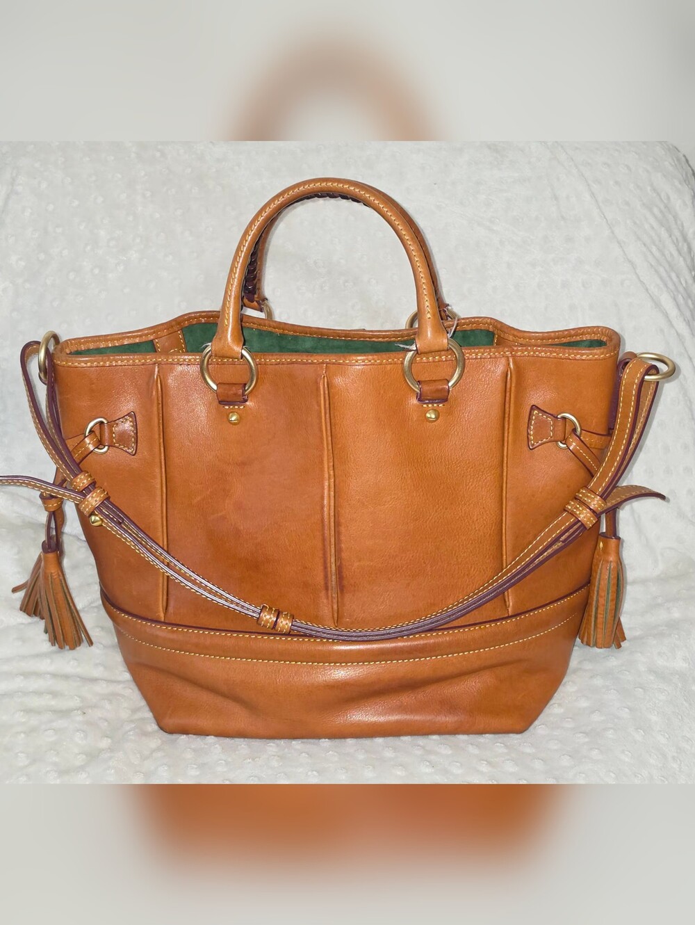 Dooney & Bourke Florentine Leather Buckley Bag ~ Natural Color *EUC - Picture 2 of 7